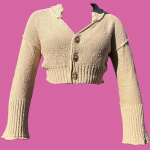 BDG Oatmeal Cropped Sweater